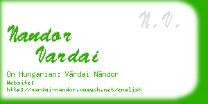 nandor vardai business card